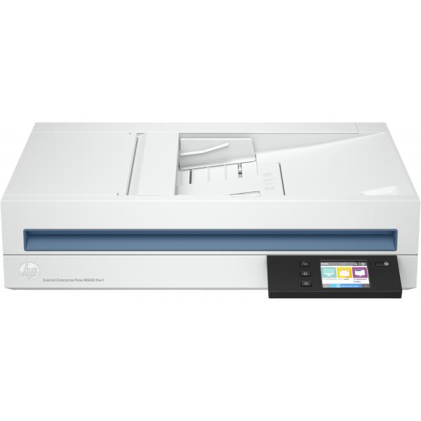 HP ScanJet Enterprise Flow N6600 fnw1 Scanner piano 1200 x 1200 DPI A4 Bianco (Scanjet Enterprise Flow N6600 - Fnw1 Flatbed & Adf Scanner - 1200 X 1200 Dpi A4 White - Warranty: 12M)