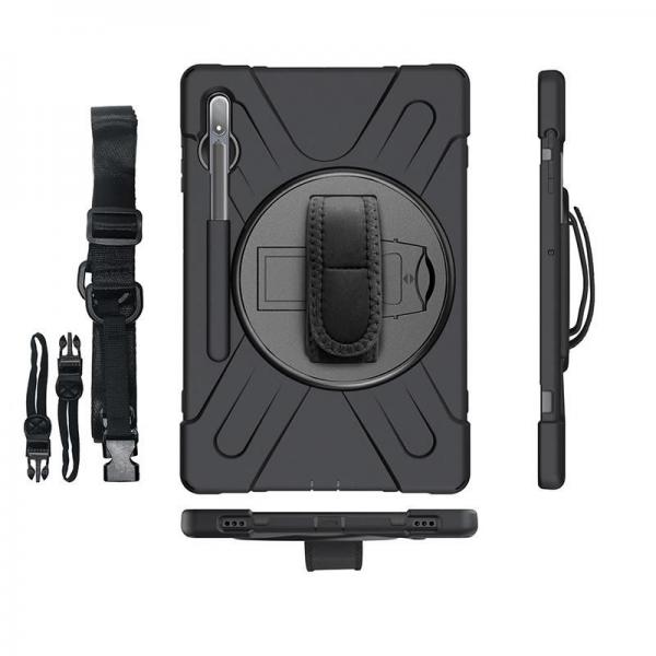 eSTUFF ES683500-BULK custodia per tablet 27,9 cm [11] Cover Nero (Galaxy Tab S10 Lite/S10 - FE/S9FE/S9/S8/S7 CHICAGO Full - Body Defender Case with built-in screen protector - Warranty: 24M)