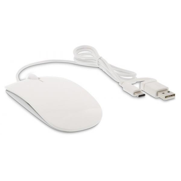 LMP MS-1657C mouse Ufficio USB tipo A Ottico 1600 DPI (Easy Mouse USB-C with - 2-Buttons & Scroll Wheel - Warranty: 12M)