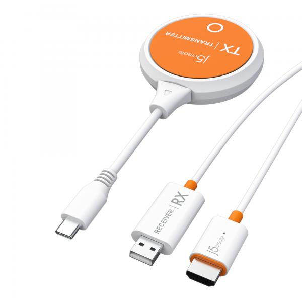 j5create JVAW62-N Estensore HDMI™ display wireless USB-C® ScreenCast (SCREENCAST USB-C WIRELESS - DISPLAY HDMI EXTENDER)