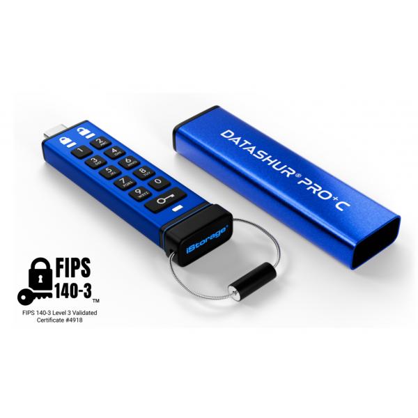 iStorage datAshur PRO+C unità flash USB 32 GB USB tipo-C 3.2 Gen 1 [3.1 Gen 1] Blu (datAshur PRO+C USB3 256-bit 32GB)