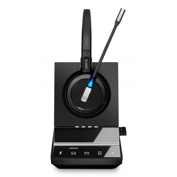 EPOS IMPACT SDW 5016 - EU/UK/AUS Auricolare Wireless A clip, A Padiglione Ufficio Nero (IMPACT SDW 5016-MONAURAL 3-IN-1 - DECT USBA PHONE DONGLE EU/UK/AUS)