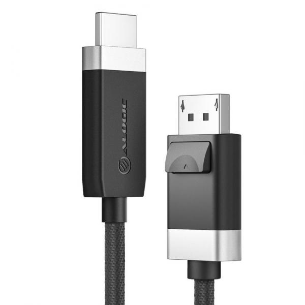 ALOGIC FUDPHD2-SGR cavo e adattatore video 2 m DisplayPort HDMI Nero, Grigio (FUSION DP TO HDMI ACTIVE - MALE TO MALE 2M 4K60HZ)