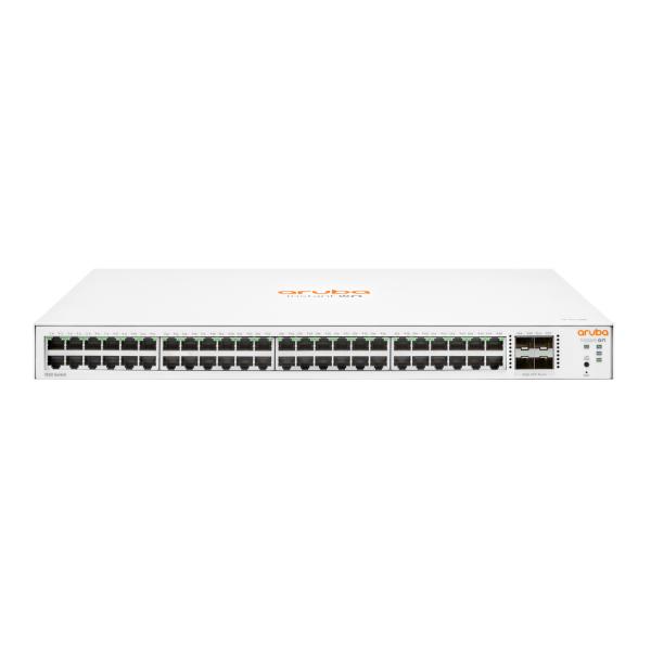 HPE Aruba Networking Aruba Instant On 1830 48G 4SFP Gestito L2 Gigabit Ethernet [10/100/1000] 1U (HPE Networking Instant On 1830 48G 4SFP Switch - Switch - intelligente - 48 x 10/100/1000 + 4 x Gigab