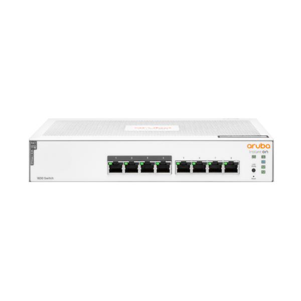 HPE Aruba Networking Aruba Instant On 1830 8G 4p Class4 PoE 65W Gestito L2 Gigabit Ethernet [10/100/1000] Supporto Power over Ethernet [PoE] 1U (HPE Networking Instant On 1830 8G 4p Class4 PoE 65W Sw