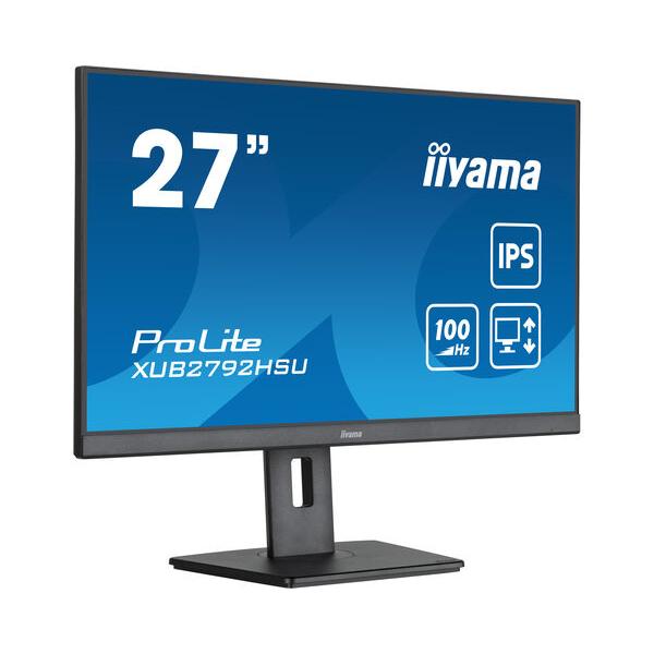 iiyama XUB2792HSU-B6 Monitor PC 68,6 cm [27] 1920 x 1080 Pixel Full HD LED Nero (XUB2792HSU-B6 27IN FHD IPS BUSI)