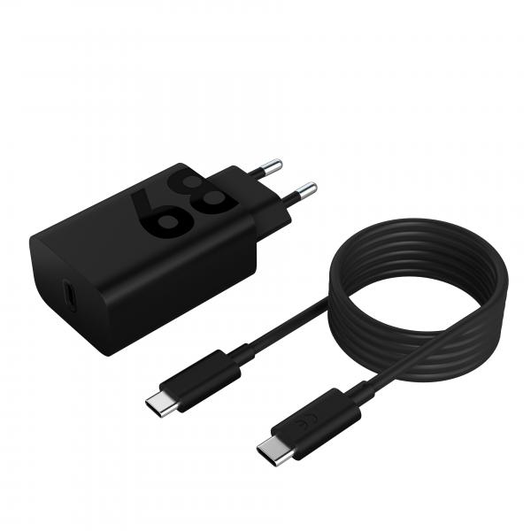 Lenovo 68W USB-C Wall Charger (Mobile Device Charger Tablet, - Universal Black Ac Indoor - Warranty: 12M)