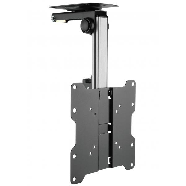 Techly Staffa TV da Soffitto Dritto e Inclinato per TV LED/LCD 17-37 Nero (Fold-Up Retractable Ceiling - Mount For Tv Led/Lcd 17-37 - Black - Warranty: 12M)
