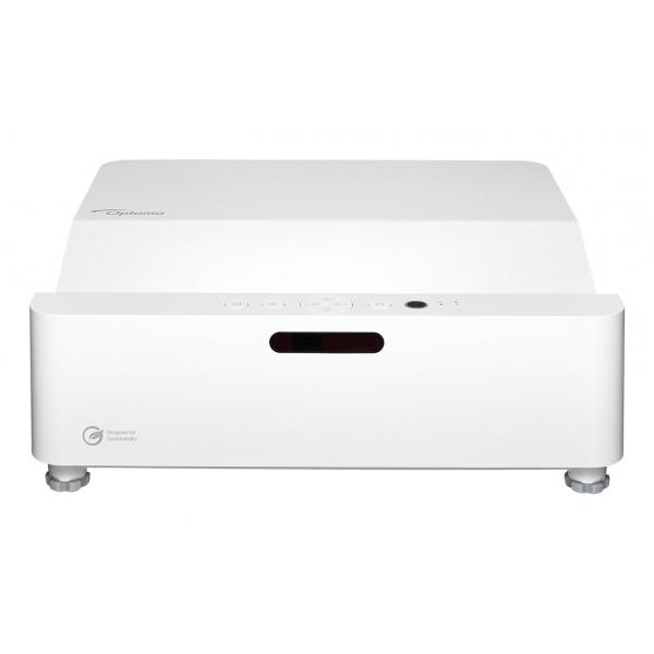 Optoma ZW410UST videoproiettore Proiettore a raggio ultra corto 4000 ANSI lumen DLP WXGA [1280x800] Compatibilità 3D Bianco (ZW410UST 4000 Lumens WXGA - Full 3D DLP Laser Projecto - Warranty: 36M)