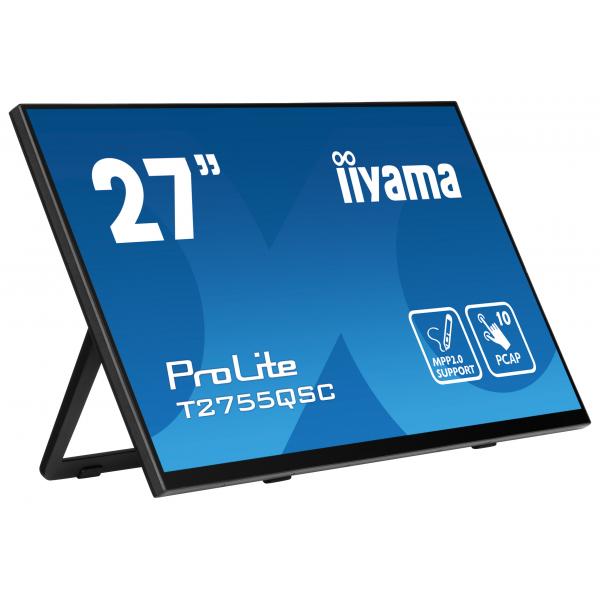 iiyama ProLite T2755QSC-B1 Monitor PC 68,6 cm [27] 2560 x 1440 Pixel Quad HD LCD Touch screen Nero (iiyama ProLite T2755QSC-B1 computer monitor 68.6 cm [27'])