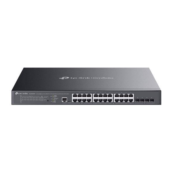 TP-Link Omada SG3428XMPP switch di rete Gestito L2+ Gigabit Ethernet [10/100/1000] Supporto Power over Ethernet [PoE] 1U Nero (TP-LINK OMADA 24PT GB & 4PT 10GE SFP SWT)