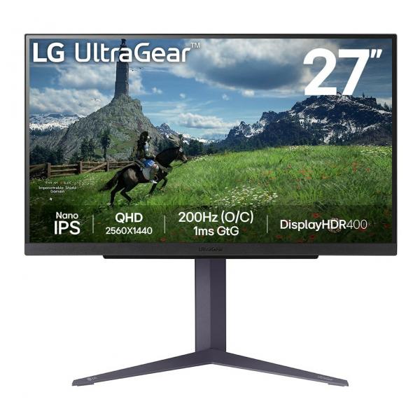 LG 27GS85Q-B Monitor PC 68,6 cm [27] 2560 x 1440 Pixel Quad HD Nero, Grigio, Viola (NANO IPS 27IN 2560 X 1440 16:09 - HDMI X2 DISPLAYPORT X1USB TYPE-A)