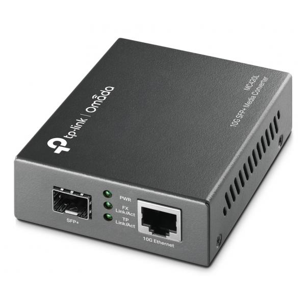 TP-Link Omada MC420L convertitore multimediale di rete 10000 Mbit/s Modalità multipla, Modalità singola Nero (TP-LINK OMADA 10G SFP+ MEDIA CONVERTER)