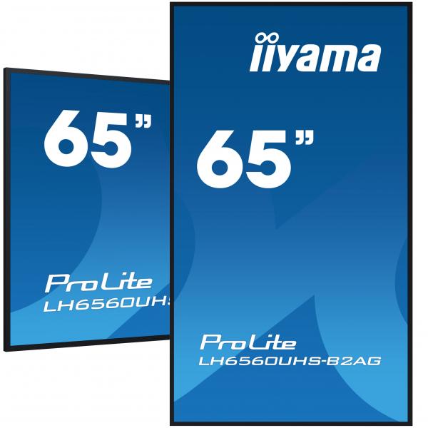 iiyama LH6560UHS-B2AG visualizzatore di messaggi Pannello A digitale 163,8 cm [64.5] LED Wi-Fi 500 cd/m² 4K Ultra HD Nero Processore integrato Android 11 24/7 (iiyama ProLite LH6560UHS-B2AG - 65 Cate