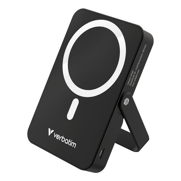 Verbatim Charge 'n' Go Magnetic Wireless Polimeri di litio [LiPo] 10000 mAh Carica wireless Nero (Verbatim Charge Go MagWless 10000 St Blk)