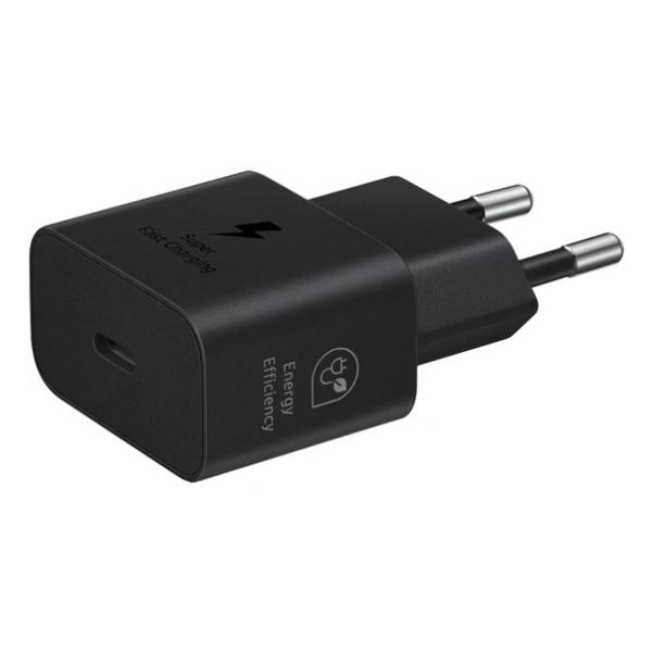 Samsung EP-T2510NBEGWW Caricabatterie per dispositivi mobili Universale Nero USB Ricarica rapida Interno (Type C Adaptor 25W Smartphone - Black Usb Fast Charging - Warranty: 12M)