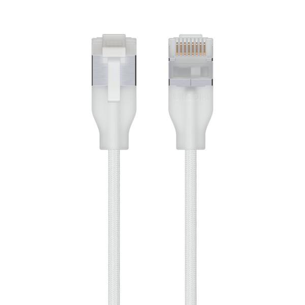 Ubiquiti UACC-Cable-Patch-EL-C6A-12M-W cavo di rete Translucent, Bianco Cat6a (Ultra-thin braided shielded - RJ45 patch cable, designed - and optimized for 10 GbE networking. 12M - Warranty: 24M)