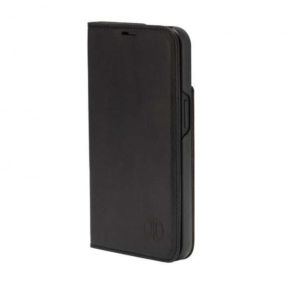 JT BERLIN BookCase Tegel custodia per cellulare 16 cm [6.3] Custodia a libro Nero (JT Berlin Echtleder BookCase Tegel App)