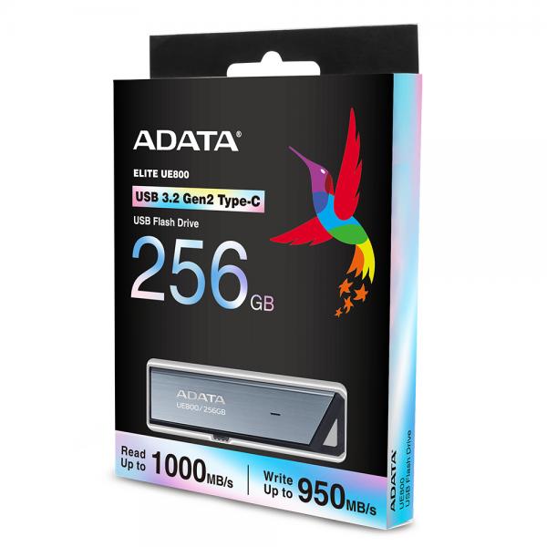 ADATA UE800 unità flash USB 256 GB USB tipo-C 3.2 Gen 2 [3.1 Gen 2] Argento (ADATA UE800 - USB flashdrive - 256 GB)