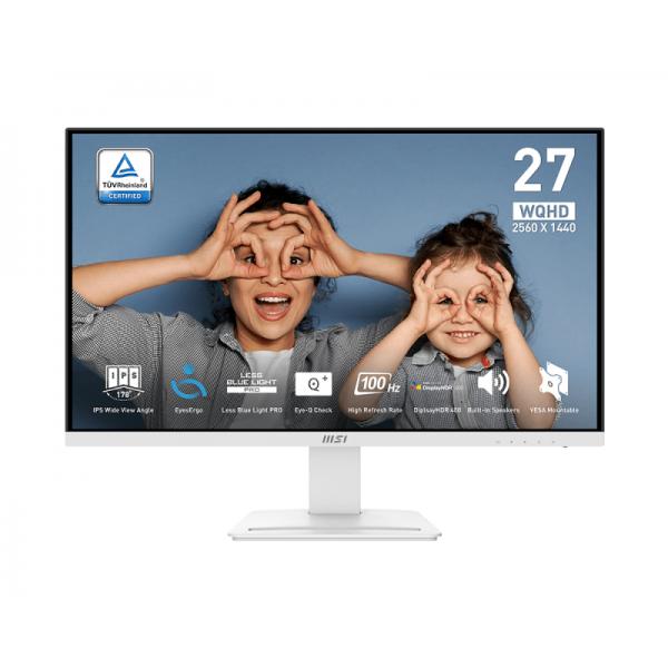 MSI Pro MP273QWDE E2 Monitor PC 68,6 cm [27] 2560 x 1440 Pixel Wide Quad HD LCD Bianco (MSI PRO MP273QWDE E2 Office Monitor -)