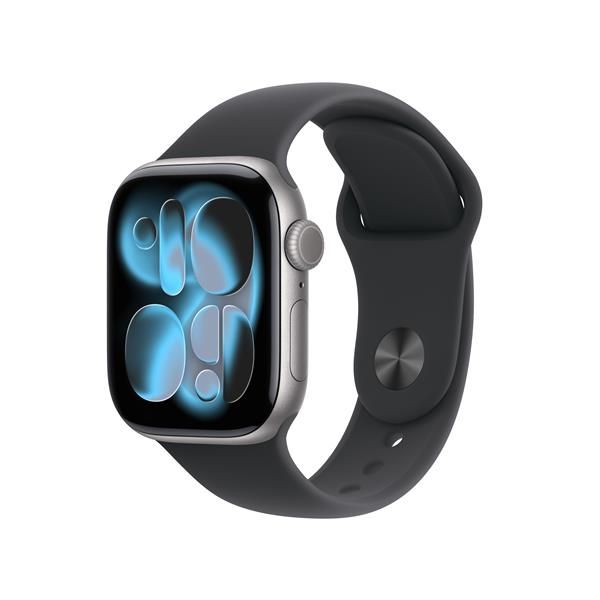 Apple Watch Series 11 GPS + Cellular 42mm Cassa Alluminio Grigio Siderale con Sport Band Nero - S/M (Apple Watch 11 42 SG Al Bk Sb Sm Cel)