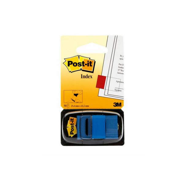 3M 7100089834 scheda per indice Blu 50 pz (Post-it? Index Flags Medium Blue 25.4 mm x 43.2 mm 50 Flags/Dispenser 1 Dispenser/Pack)