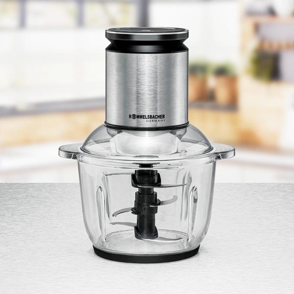 Rommelsbacher MZ 600 tritaverdure elettrico 2 L 600 W Nero, Acciaio inox (Rommelsbacher Multi Zerkleinerer MZ 60)