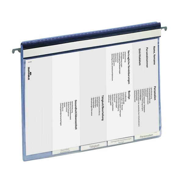 Durable 2555 cartella sospesa e accessorio A4 Blu 1 pz (Durable Suspension Rail Folder A4 Blue)