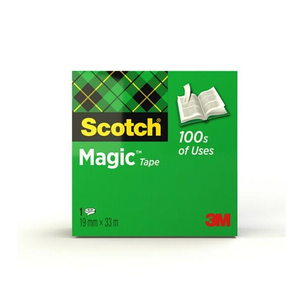 3M 7100024666 nastro adesivo da cancelleria 33 m (ScotchÂ® Magicâ?¢ Tape 19 mm x 33 m 1 Roll/Pack)
