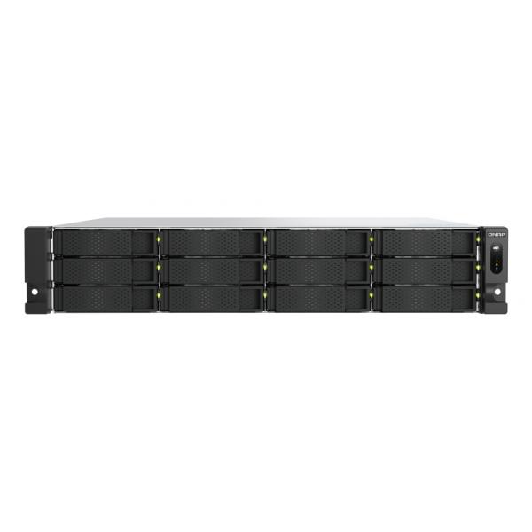 QNAP TS-H1277AXU-RP NAS Armadio [2U] AMD Ryzen™ 5 16 GB DDR5 0 TB QuTS hero Nero (2U 12-bay 3.5 SATA HDD NAS AMD Ryzen 5 7000 series 6C12T [boost up to 5.1 GHz] 16GB DDR5 non-ECC RAM [max. 128GB tota