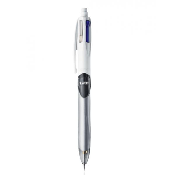 BIC 4Colours Nero, Blu, Verde, Rosso Penna a sfera retrattile a clip 12 pz (BIC 4 Colours Ballpoint Pen and Mechanical Pencil Pack of 12)
