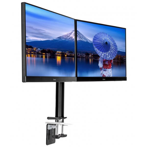 iiyama DS1002C-B1 Supporti a parete per TV 76,2 cm [30] Scrivania Nero (DS1002C-B1 - Dual Screen Desk Top Mounting Arm)
