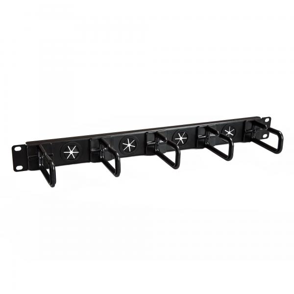 StarTech.com Pannello di gestione cavi per armadi Server Rack da 19 1U - con anelli a D - Pannello orizzontale per gestione del cablaggio per rack e apparecchiature di rete - Pannello di cablaggio fo
