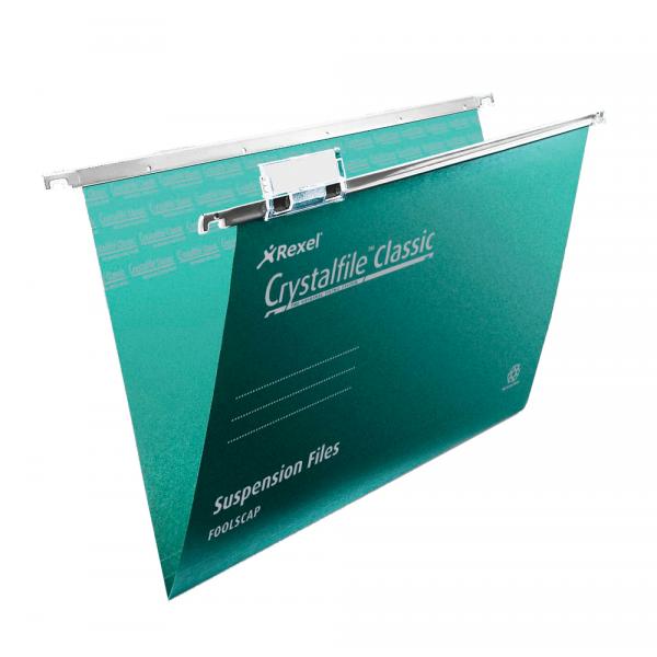 Rexel 78046 cartella sospesa e accessorio Verde, Verde, Verde, Verde, Verde, Verde (Rexel Crystalfile Classic Foolscap Green Suspension File Pack of 50)