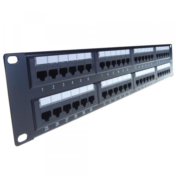 48-PORT CAT6 PATCH PANEL IDC - PUNCH DOWN