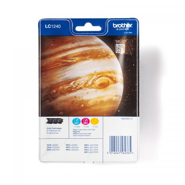 Brother LC-1240RBWBP cartuccia d'inchiostro Originale Resa standard Ciano, Magenta, Giallo (BROTHER LC1240 RAINBOW PACK INK CARTRIDGE)