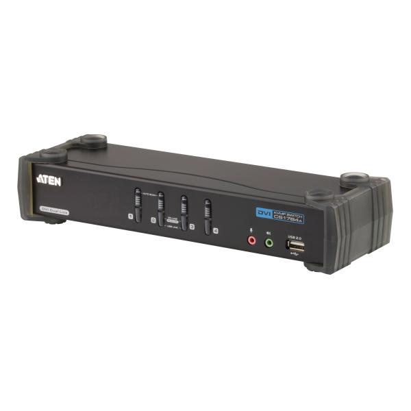 ATEN CS1784A switch per keyboard-video-mouse [kvm] Nero (ATEN CubiQ CS1784A - KVM / audio switch - 4 x KVM / audio - 1 local user - desktop)