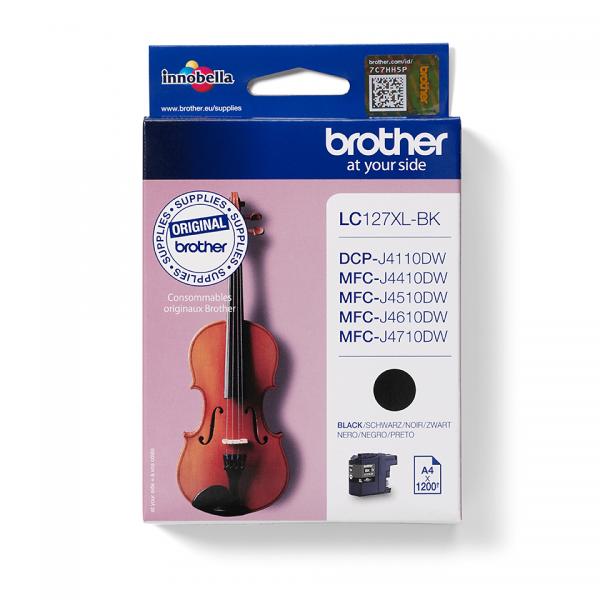 Brother LC127XLBK cartuccia d'inchiostro 1 pz Originale Resa extra elevata [super] Nero (Tinte Brother LC-127XLBK Black)