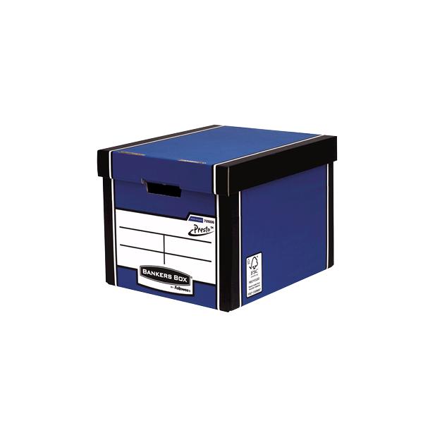 Fellowes 7260601 scatola per la conservazione di documenti Carta Blu (Premium Tall Box Blue [FSC] Pack of 10 303x342x400mm)