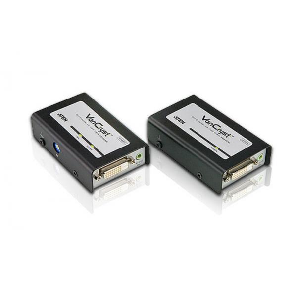 ATEN VE600A moltiplicatore AV Trasmettitore e ricevitore AV Nero (ATEN VanCryst VE600A DVI Extender with)