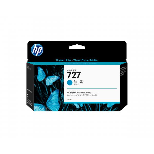 HP Cartuccia inchiostro ciano DesignJet 727 da 130 ml (INK CARTRIDGE HP 727 - 130-ML CYAN)