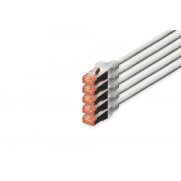 Digitus Cavo patch CAT 6 S/FTP (CAT 6 S/FTP CRD 5 UNITS 10M GRY)