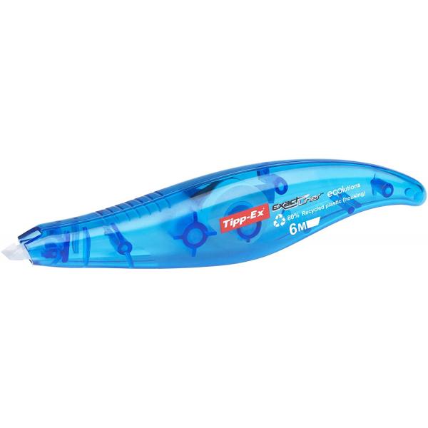 TIPP-EX Exact Liner nastro di correzione 6 m Blu, Bianco 10 pz (Tipp-Ex Exact Liner Ecolutions Correction Tape Roller Pen Pack of 10)