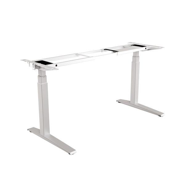 Fellowes Levado 2 gamba/gambe Argento (Fellowes Levado Height Adjustable Desk [Base Only] - Silver)