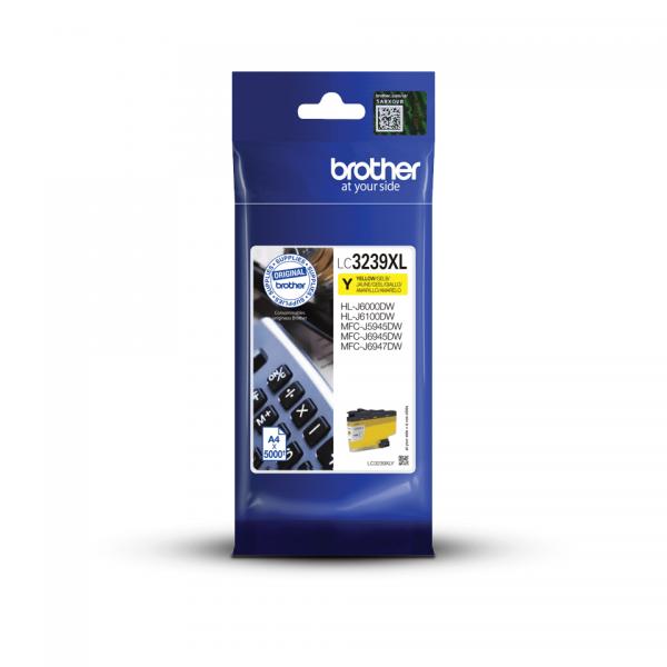 Brother LC-3239XLY cartuccia d'inchiostro 1 pz Originale Resa elevata [XL] Giallo (OEM Brother LC3239XLY Ink Cart Yellow 5k)