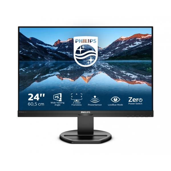 Philips B Line 240B9/00 Monitor PC 61,2 cm [24.1] 1920 x 1200 Pixel WUXGA LED Nero (24 240B9/00&nbsp;Monitor - 24 Black LCD Monitor WUXGAsHeight Adjustable VGA DVI DisplayPort USB and HDMI)