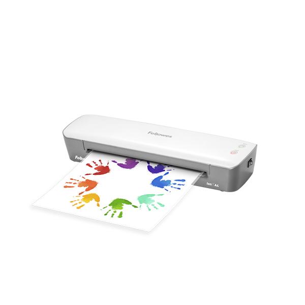 Fellowes 4560401 plastificatrice Plastificatrice a caldo Grigio, Bianco (Ion A4 Laminator 230v UK)