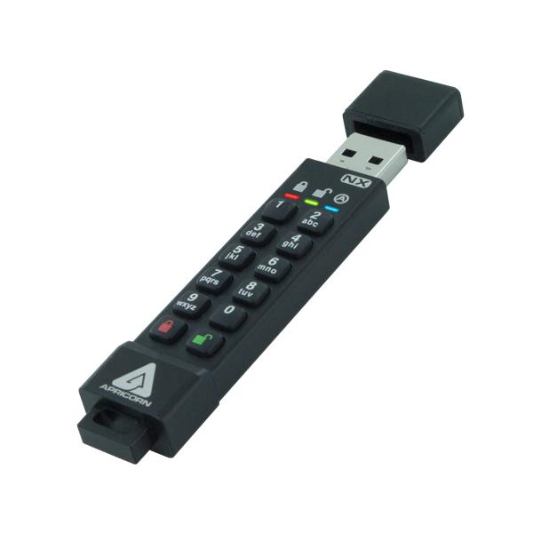 Apricorn ASK3-NX unità flash USB 128 GB USB tipo A 3.2 Gen 1 [3.1 Gen 1] Nero (128GB AES XTS Secure 256-bit - **New Retail** - Hardware Encrypted Secure USB 3.0 Memory Key - Warranty: 12M)