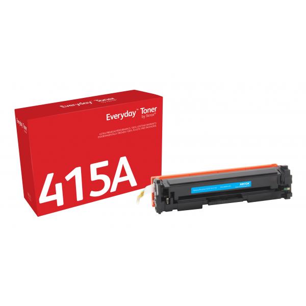Toner Everyday™ di Xerox Ciano compatibile con HP 415A [W2031A], Capacità standard (Everyday - Cyan - compatible - toner cartridge [alternative for: HP 415A, HP W2031A] - for HP Color LaserJet Enterp