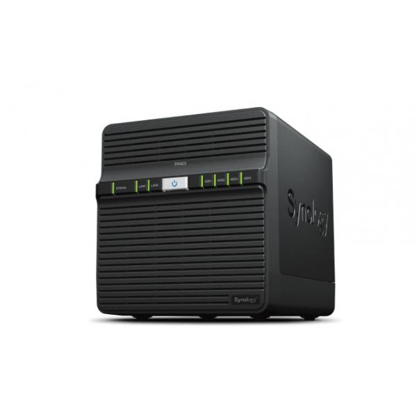 Synology DS423 NAS Realtek RTD1619B 2 GB DDR4 48 TB HDD DiskStation Manager Nero (Synology DS423 48TB [Synology HAT5300] 4 bay - a Secure Sharing and Syncing Safely access and share files and media f